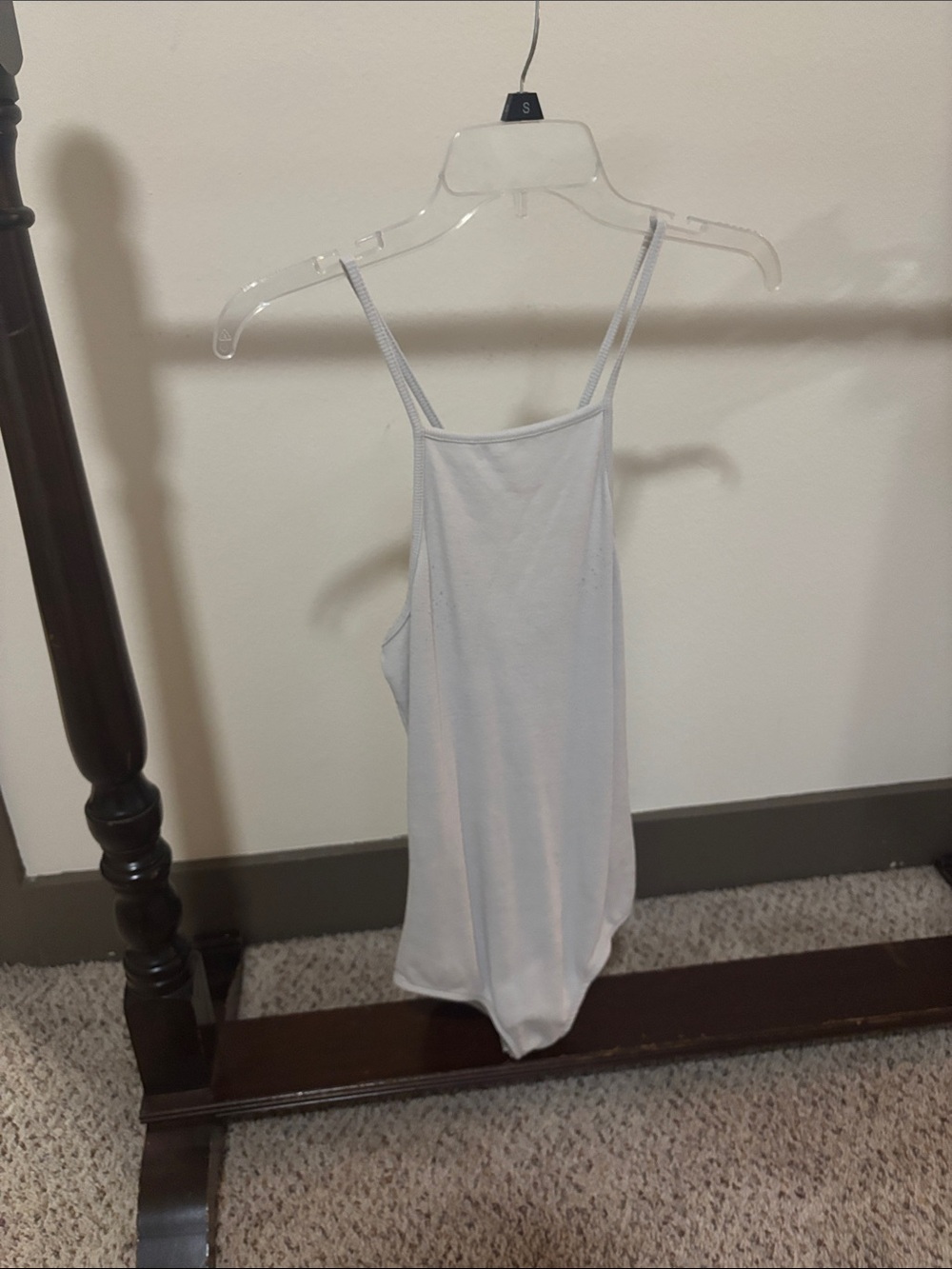 bp Light Gray Strappy Bodysuit